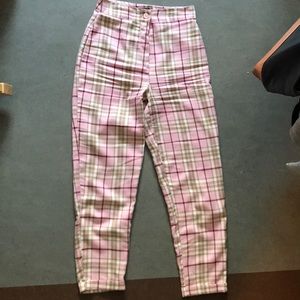 Nasty Gal Plaid Pants